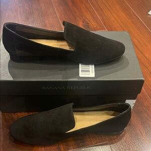 Banana Republic Black Suede Loafers